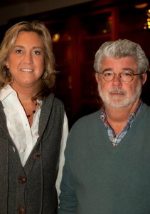 Leslie Iwerks with George Lucas