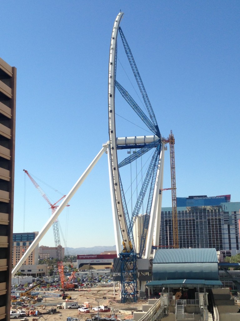 Photo of High Roller under construction, taken August 9, 2013.  Photo by XPA, John Kasperowicz – Design Architect.  Used with permission. 