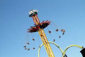 SkyScreamer backwards. Courtesy Six Flags Discovery Kingdom