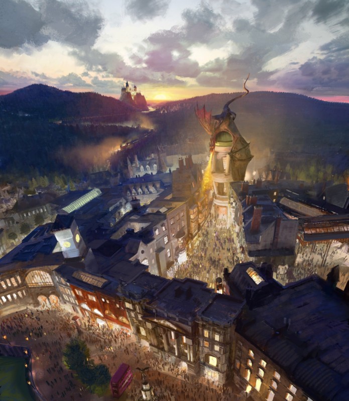 The Wizarding World of Harry Potter - Diagon Alley RenderingLR