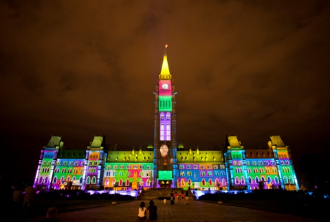 Canada's Parliament Hill Centre Block features Christie's projection mapping (lr-3)