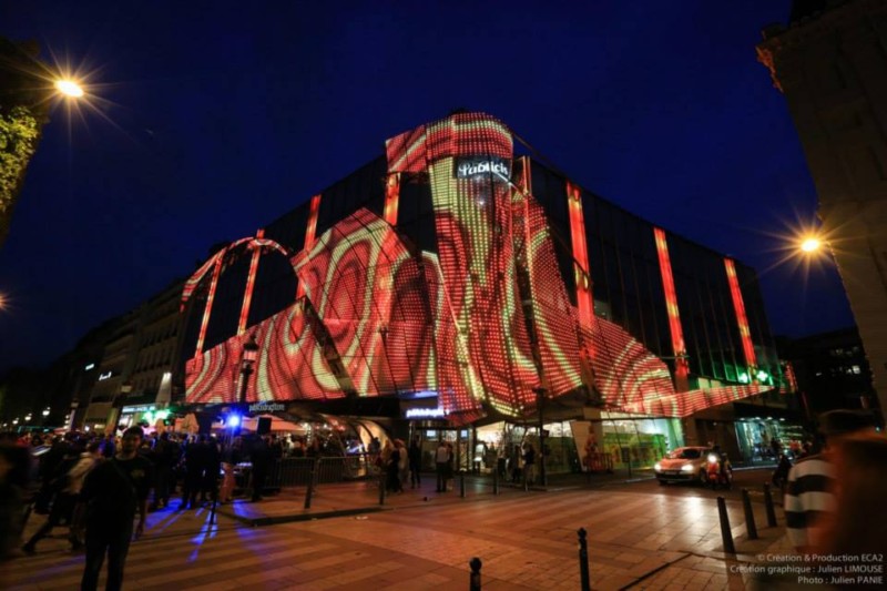 ECA2 Turns Publicis Headquarters Into Nighttime Spectacle on the Champs Elysees