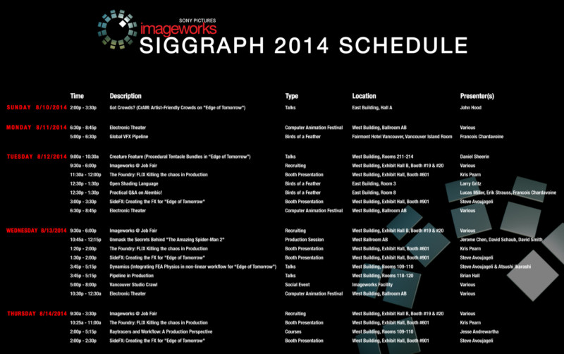 Siggraph 2014 Calendar of Events_FINAL