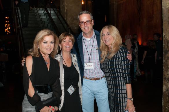 PHOTO CAPTION: (From left to right) Host of the 25th Anniversary event and “The Love Boat” star, Jill Whelan with Ryman Arts Board Member, Kathy Mangum, and Event Co-Chairs, Jeff Ganter and Barbara Jacobs.