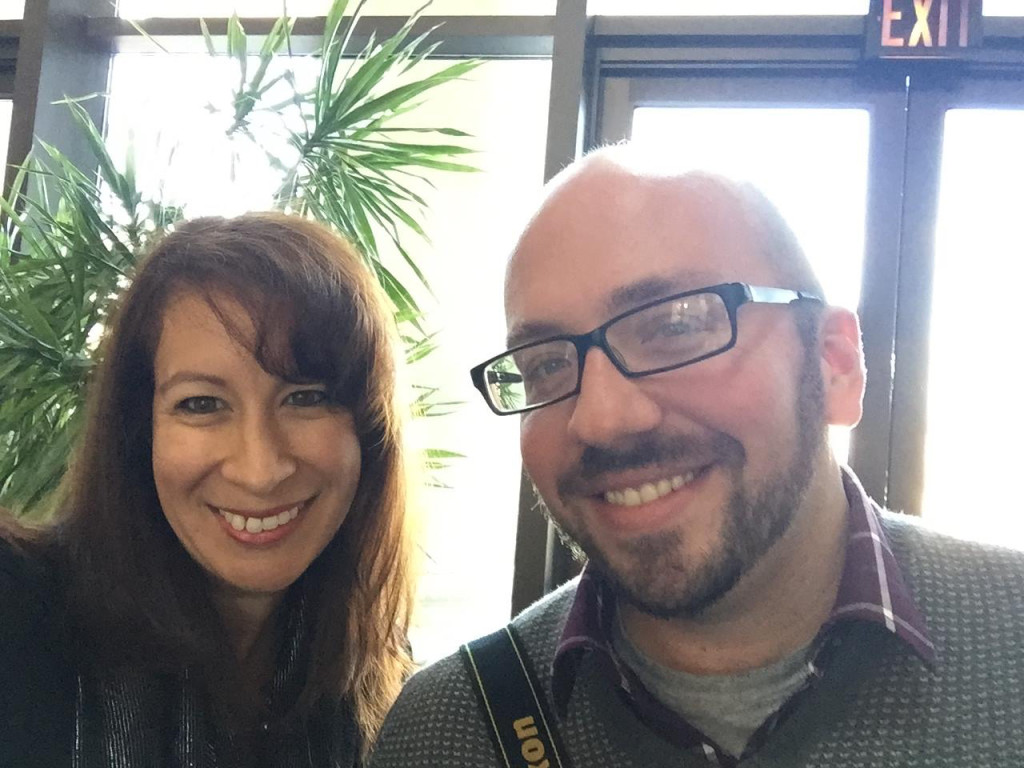 VOA's Joanna Del Moral takes a selfie with InPark's Martin Palicki before heading to the City Museum in St. Louis