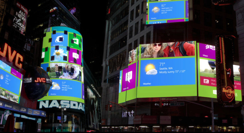 Windows 8 Launch with Videro WorldSynch, Times Square