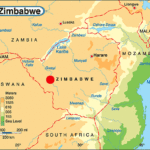 physical map of zimbabwe