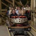 Dolly Parton opens the park_s first wooden roller coaster, Thunderhead