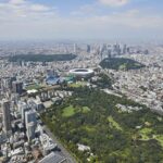 tokyo olympic stadium aerial